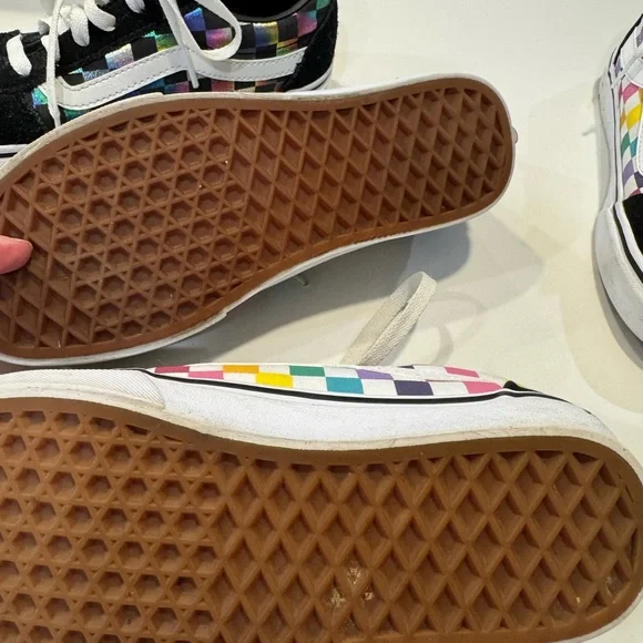 Vans Checkered Sneakers—2 pairs! Worn Once! - Picture 5 of 5